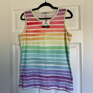 Michelle Mae Rainbow Stripe Tank Top - Multi